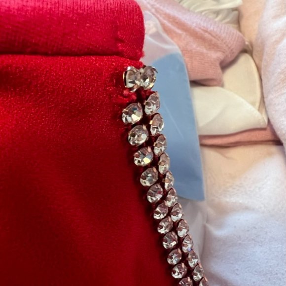 Ted Baker Burford Double Layer Embellished Red Dress size 4 (8-10) nwot - Picture 15 of 16